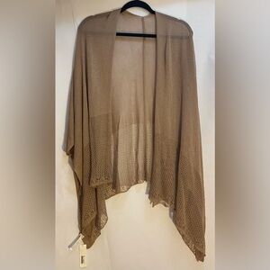 Kate Landry Woman’s Kimono Shawl Cardigan Brown One Size